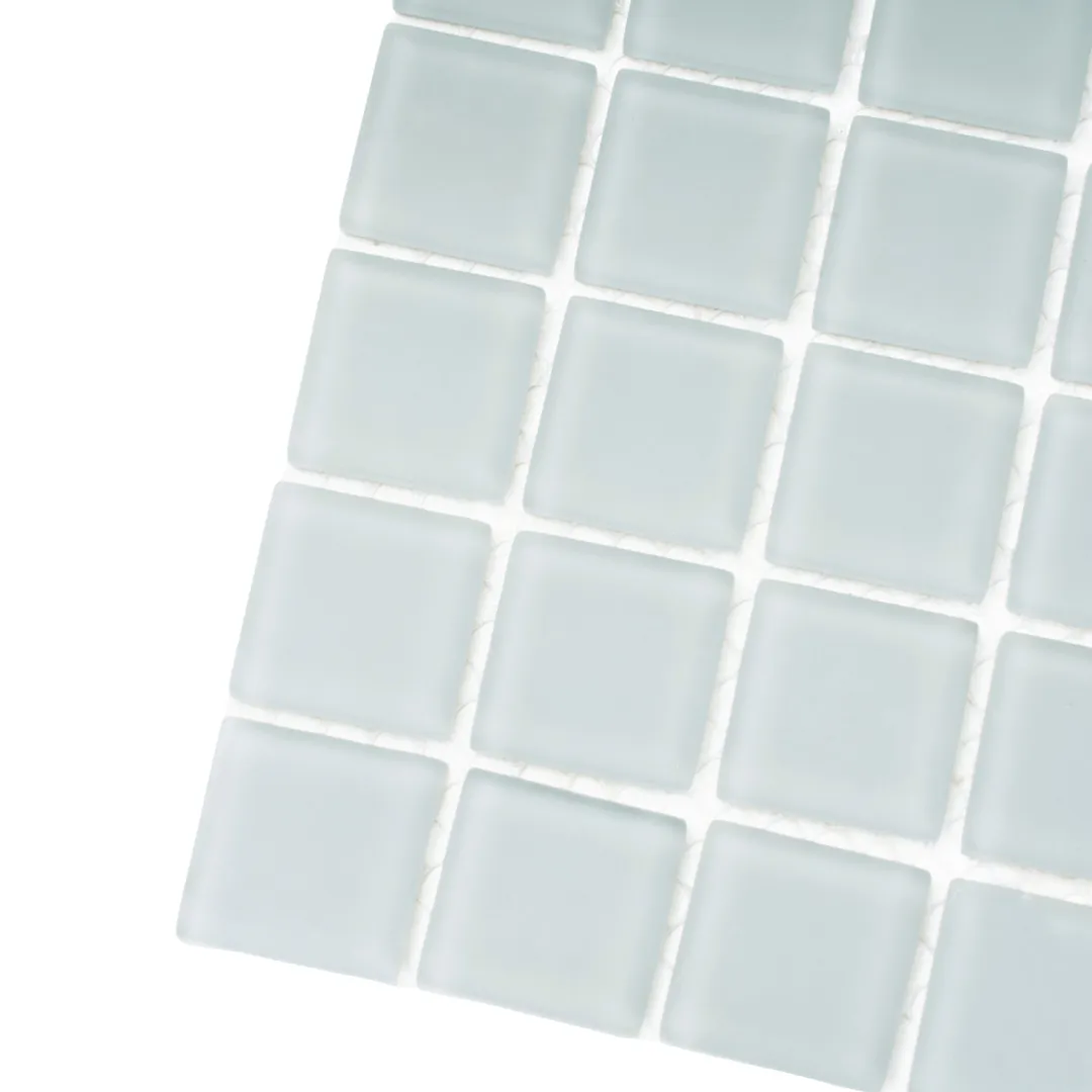 Apollo Tile (Sample) Floor and Wall Tile Mink Gray 4-in x 4-in Matte Glass Uniform Squares Mosaic Floor and Wall Tile, photo 3 of 6