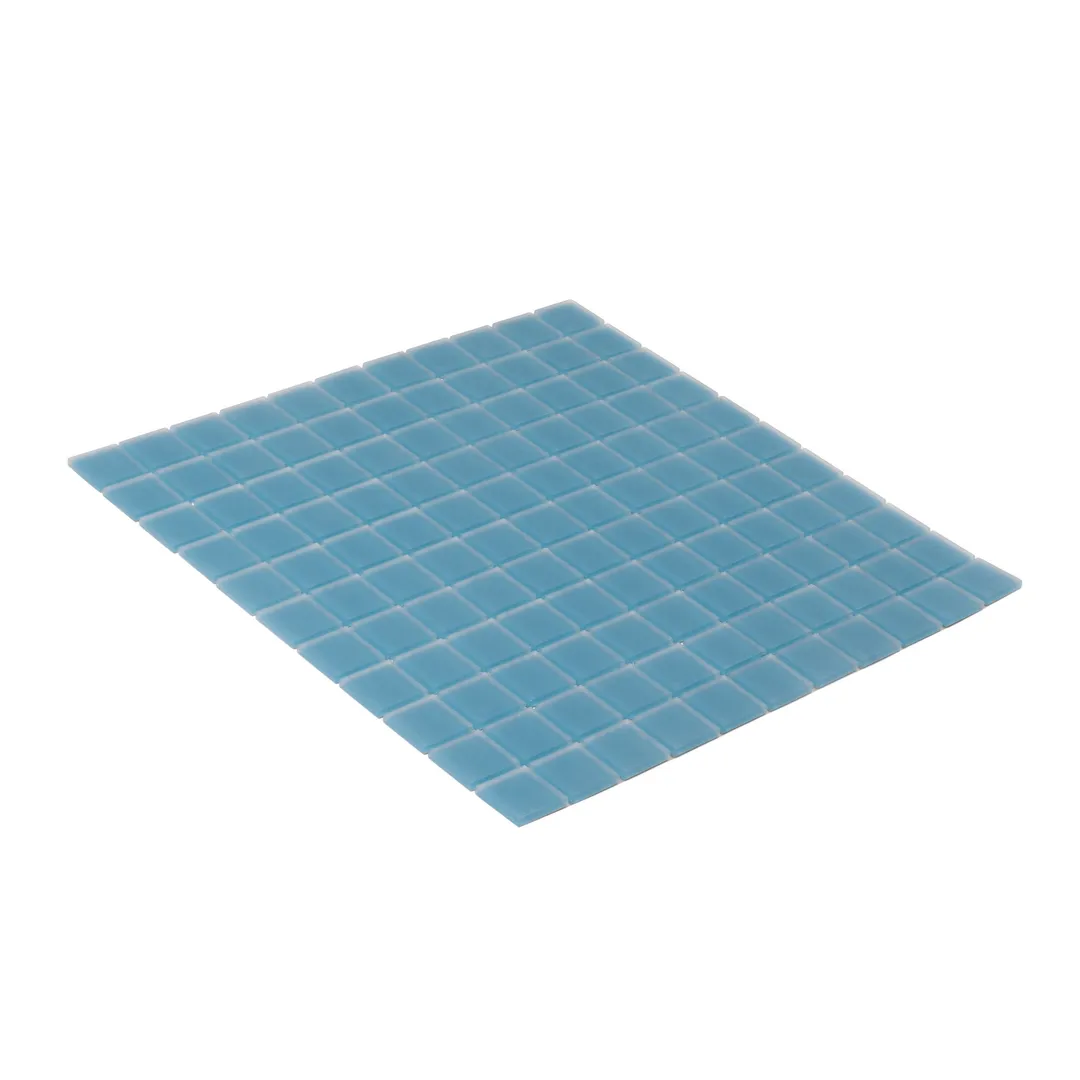 Apollo Tile (Sample) Floor and Wall Tile Blue 4-in x 4-in Matte Glass Uniform Squares Floor and Wall Tile, photo 5 of 5