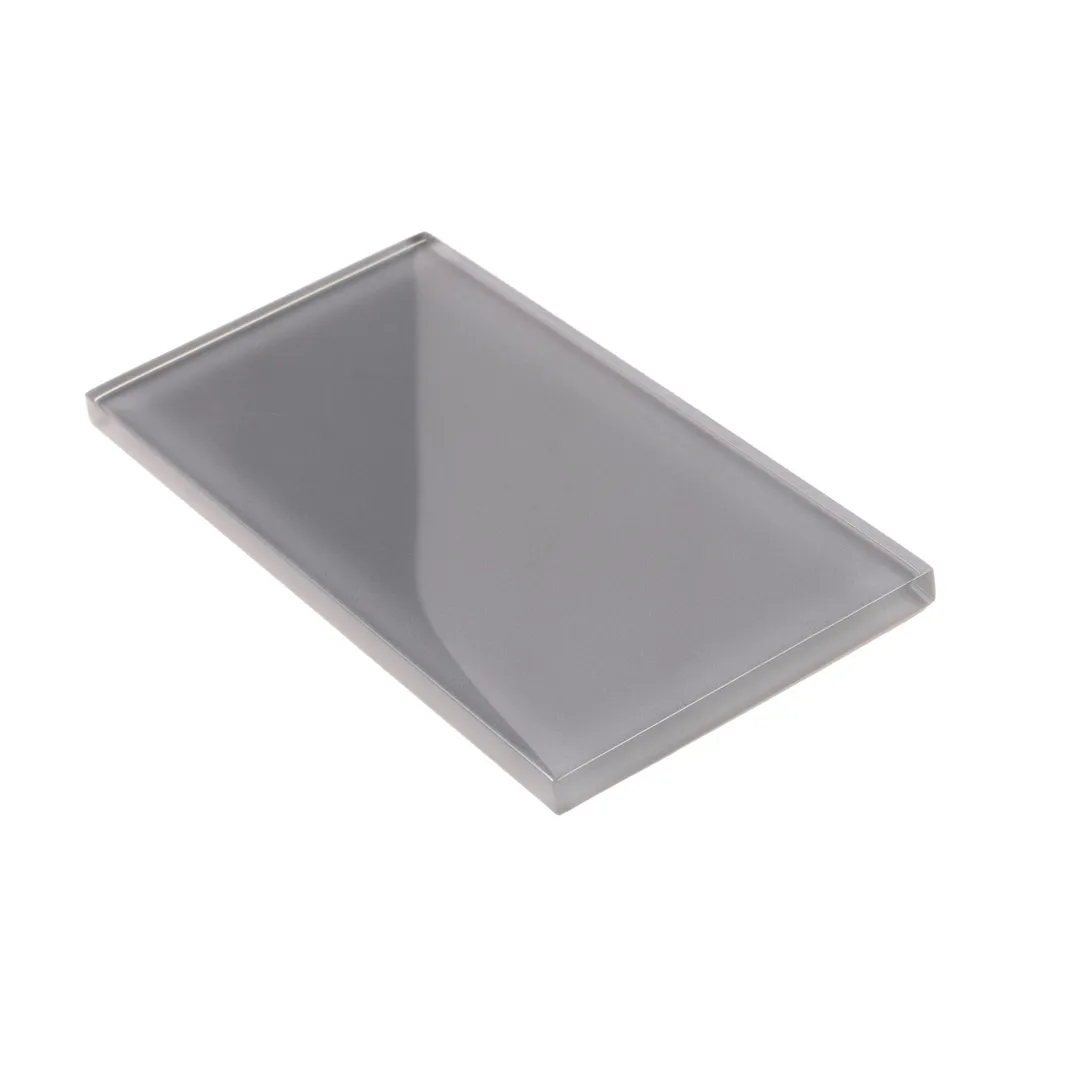 Apollo Tile (Sample) Wall Tile Ash Gray 3-in x 6-in Glossy Glass Subway Wall Tile, photo 6 of 9