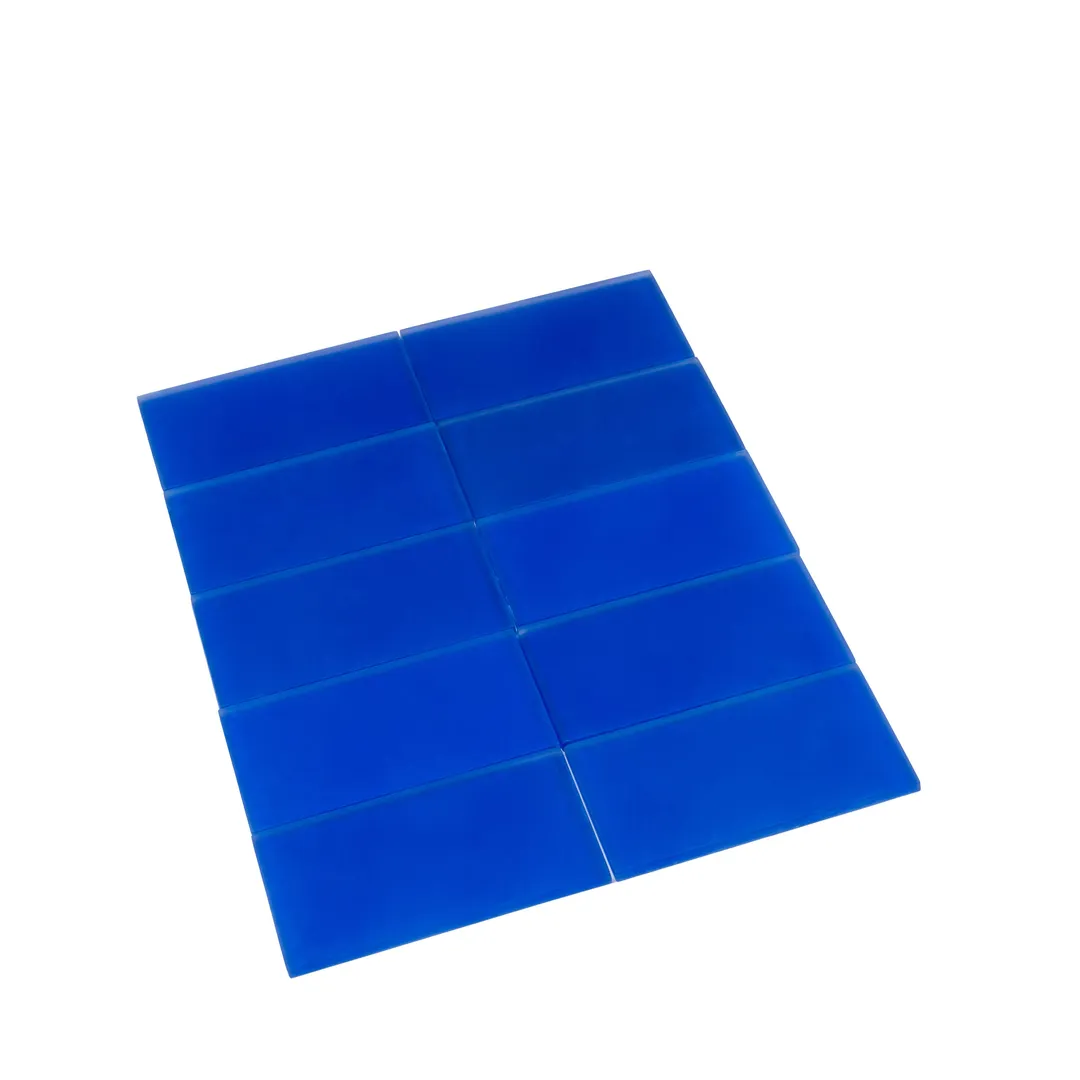 Apollo Tile (Sample) Wall Tile Royal Blue 3-in x 6-in Matte Glass Brick Subway Wall Tile, photo 8 of 9
