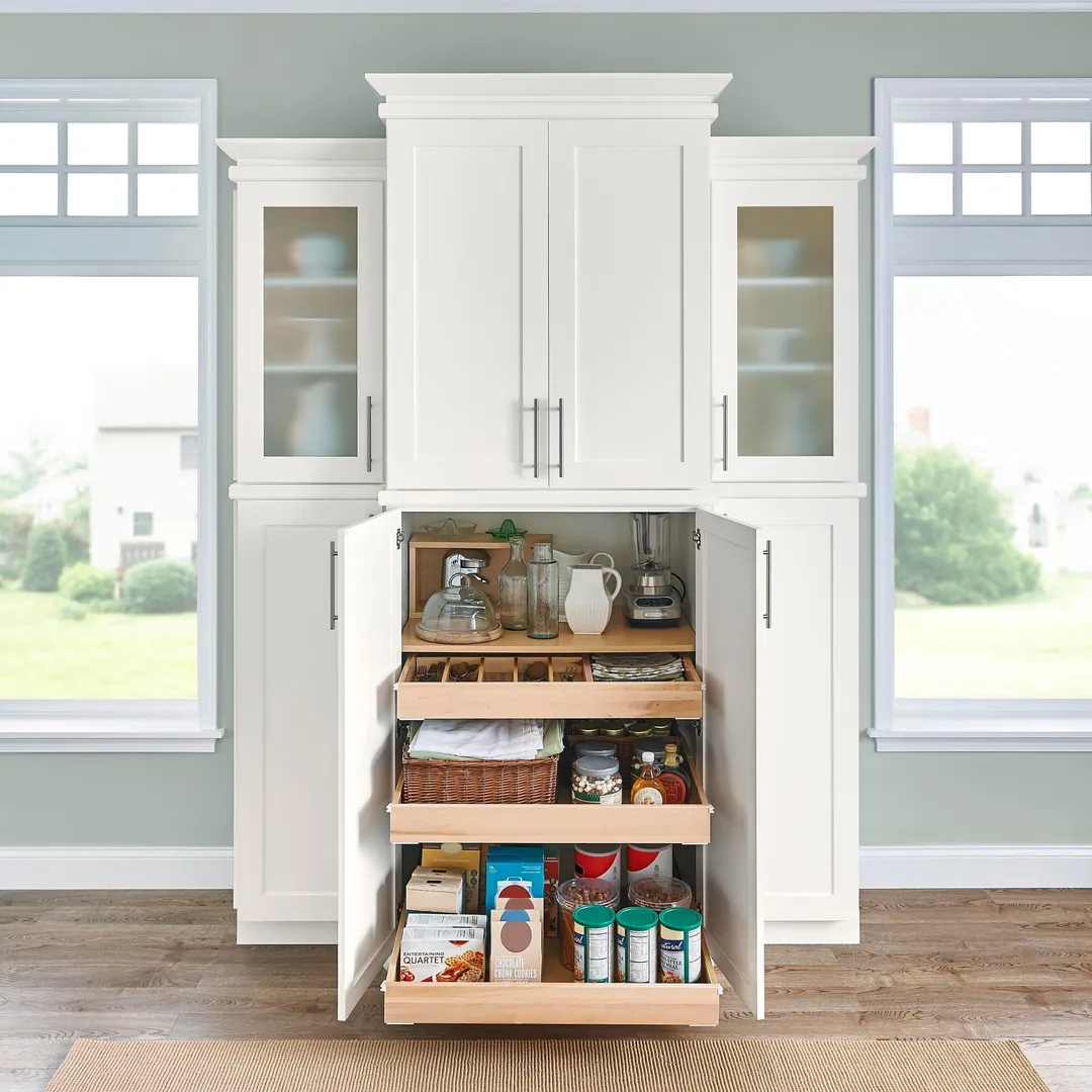 allen + roth Aveley 30-in W x 20.625-in H x 12-in D Linen Wall Fully Assembled Cabinet (Flat Panel Shaker Door Style), photo 5 of 18