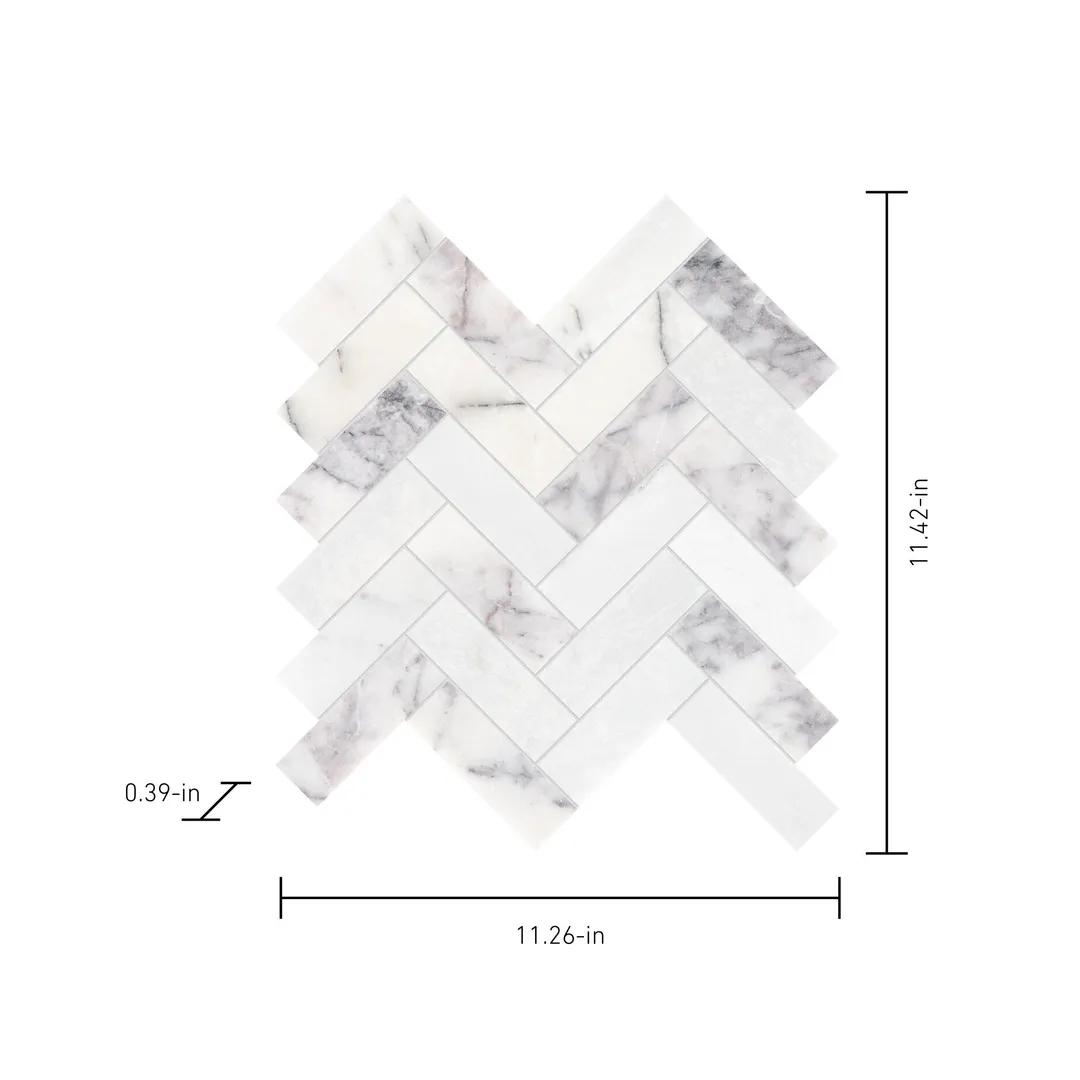 Satori Lilac Intrica 11-in x 11-in Honed Natural Stone Mosaic Floor and Wall Tile (0.893-sq. ft/ Piece), photo 3 of 7