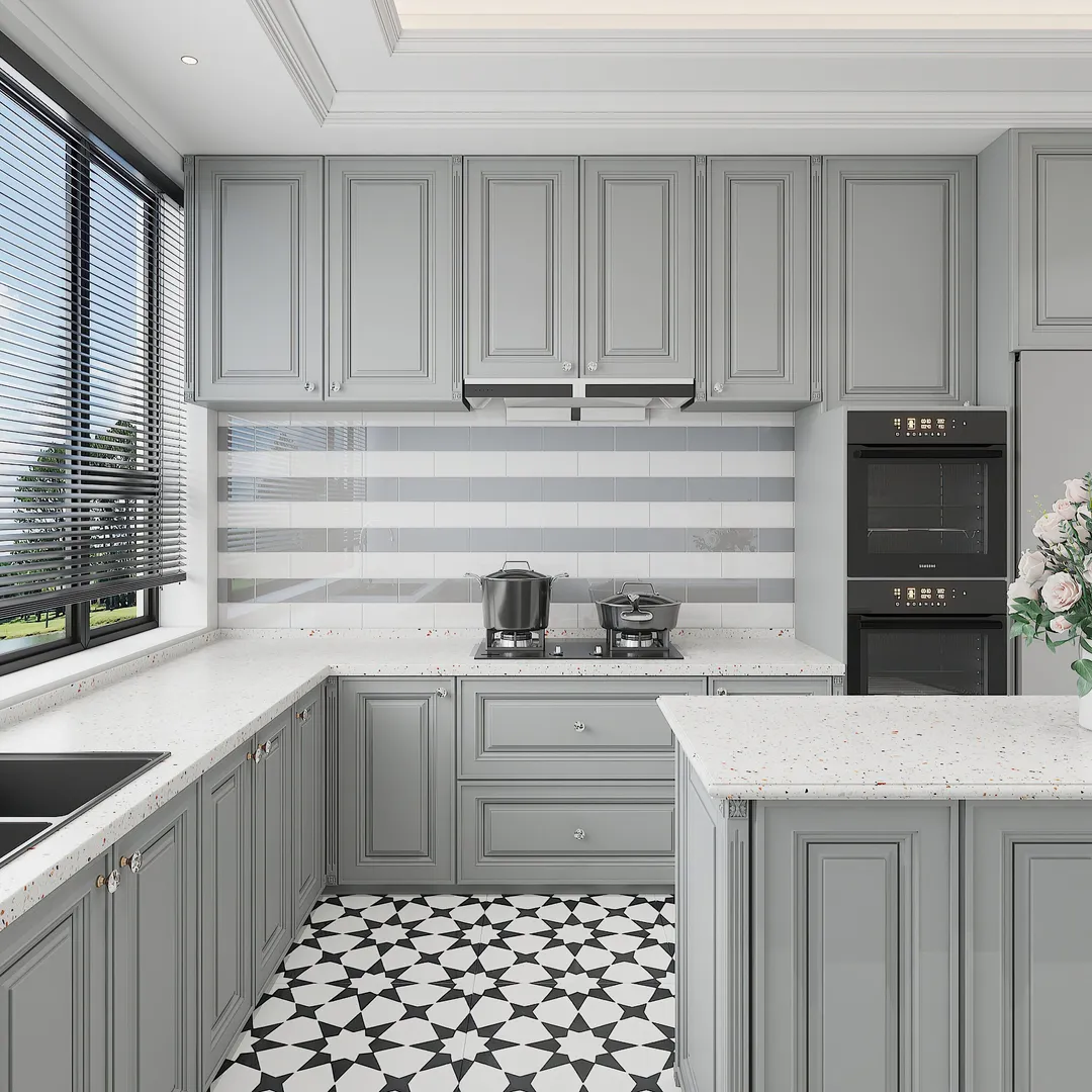 Giorbello Classic Premium True Gray 4-in x 12-in Glossy Glass Subway Wall Tile (5-sq. ft/ Carton), photo 5 of 7
