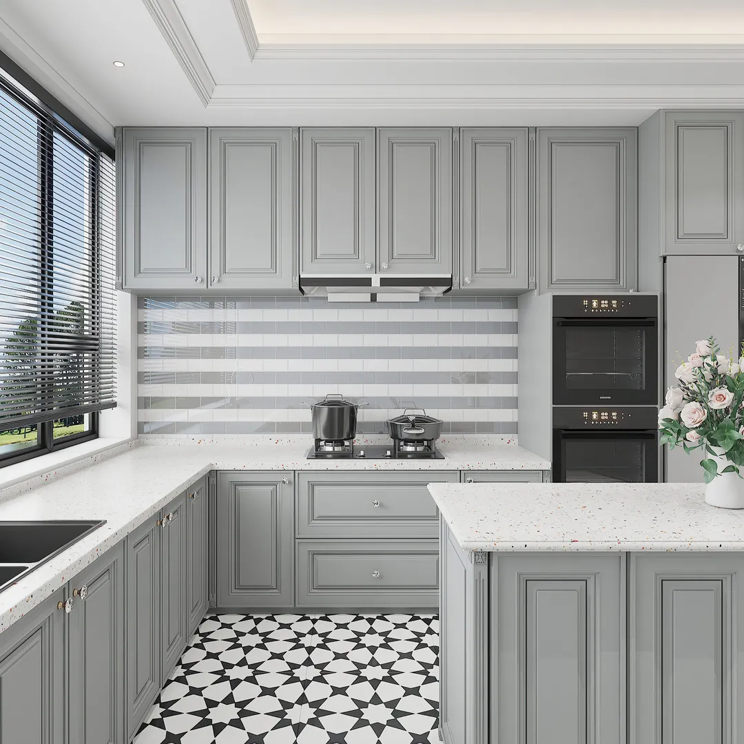 Giorbello Classic Premium True Gray 3-in x 6-in Glossy Glass Subway Wall Tile (5-sq. ft/ Carton), photo 5 of 7