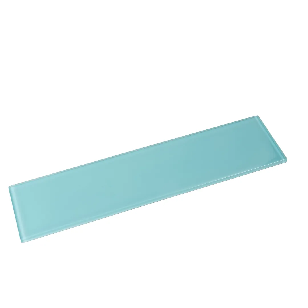 Apollo Tile (Sample) Wall Tile Turkish Blue 4-in x 4-in Glossy Glass Brick Subway Wall Tile, photo 7 of 10