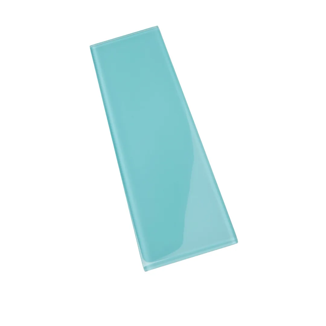 Apollo Tile (Sample) Wall Tile Turkish Blue 4-in x 4-in Glossy Glass Brick Subway Wall Tile, photo 8 of 10