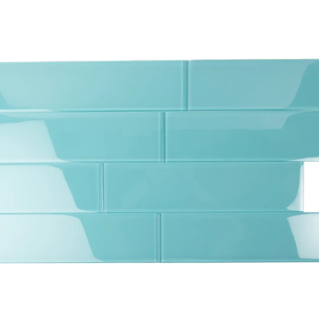 Apollo Tile (Sample) Wall Tile Turkish Blue 4-in x 4-in Glossy Glass Brick Subway Wall Tile, photo 10 of 10