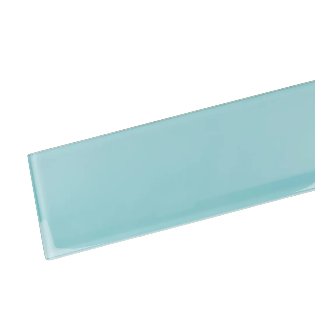 Apollo Tile (Sample) Wall Tile Turkish Blue 4-in x 4-in Glossy Glass Brick Subway Wall Tile, photo 4 of 10