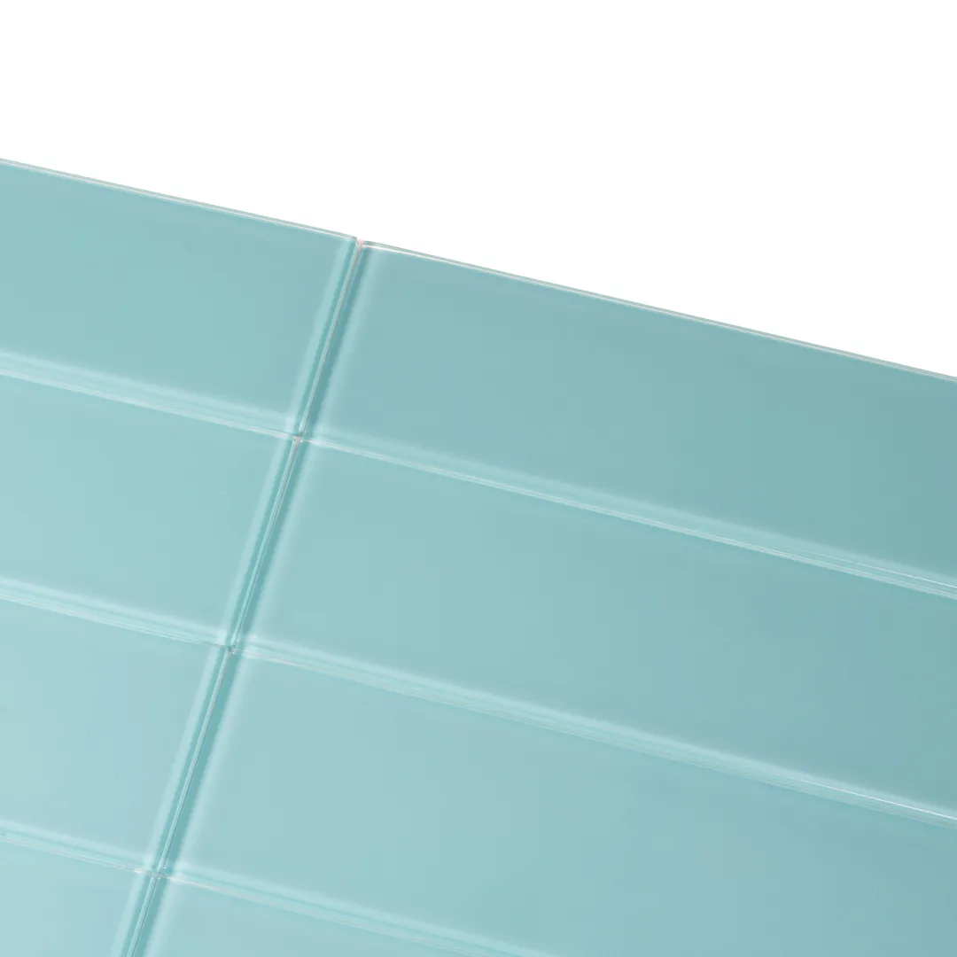 Apollo Tile (Sample) Wall Tile Turkish Blue 4-in x 4-in Glossy Glass Brick Subway Wall Tile, photo 9 of 10