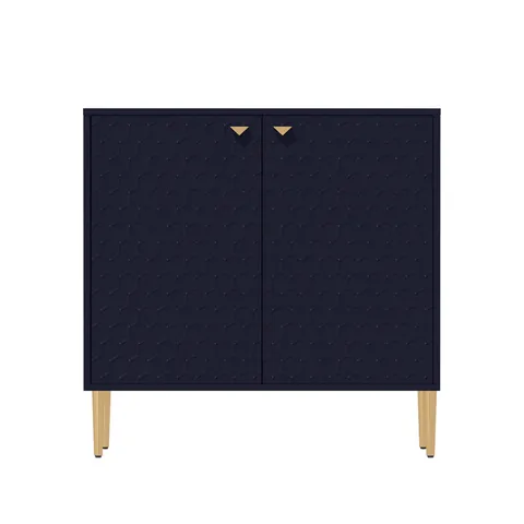 2-Door Cabinets 31.5 × 32 in Wood Composite Blue Freestanding Utility Storage Cabinet