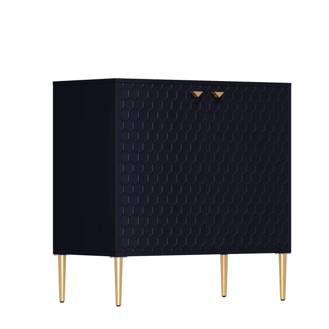 Clihome 2-Door Cabinets 31.5-in W x 32-in H Wood Composite Blue Freestanding Utility Storage Cabinet, photo 2 of 10