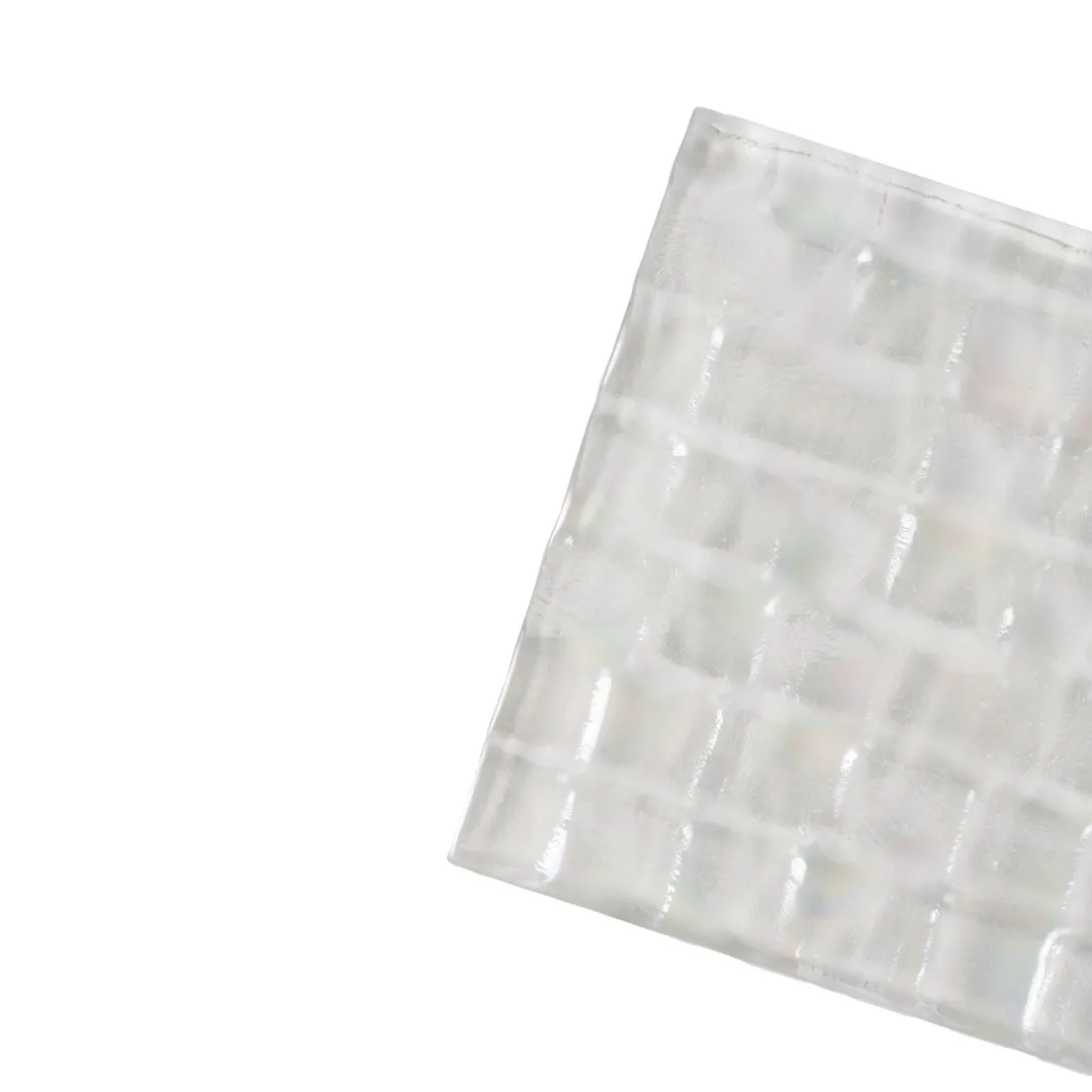 Apollo Tile (Sample) Colorway Pearl White 3-in x 12-in Multi-finish Glass Subway Wall Tile, photo 4 of 6