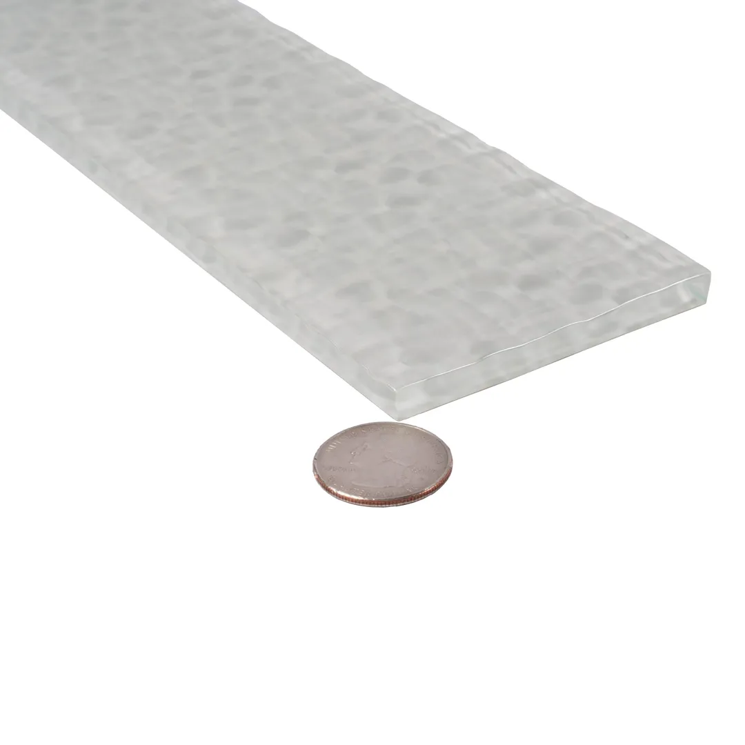 Apollo Tile (Sample) Colorway Pearl White 3-in x 12-in Multi-finish Glass Subway Wall Tile, photo 5 of 6