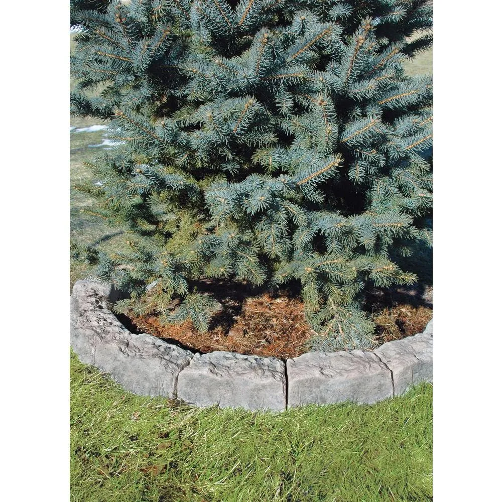 Dekorra 10 in. L x 4 in. W x 4 in. H Small Plastic Block Edging 16-Piece Kit in Tan/Brown, photo 3 of 5