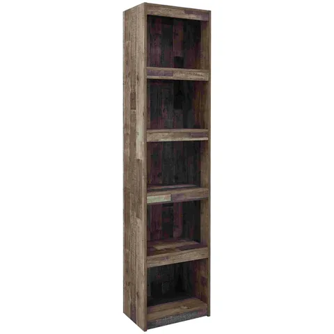 Contemporary/Modern Brown Wood China Cabinet with Wine Storage