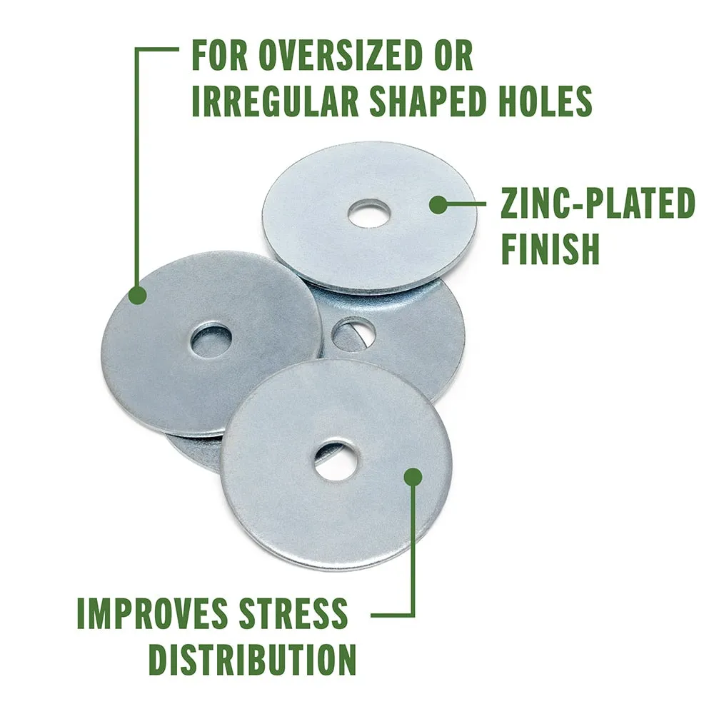 Hillman Zinc-Plated Steel 3/16 in. Fender Washer, 4-Pack, photo 2 of 5