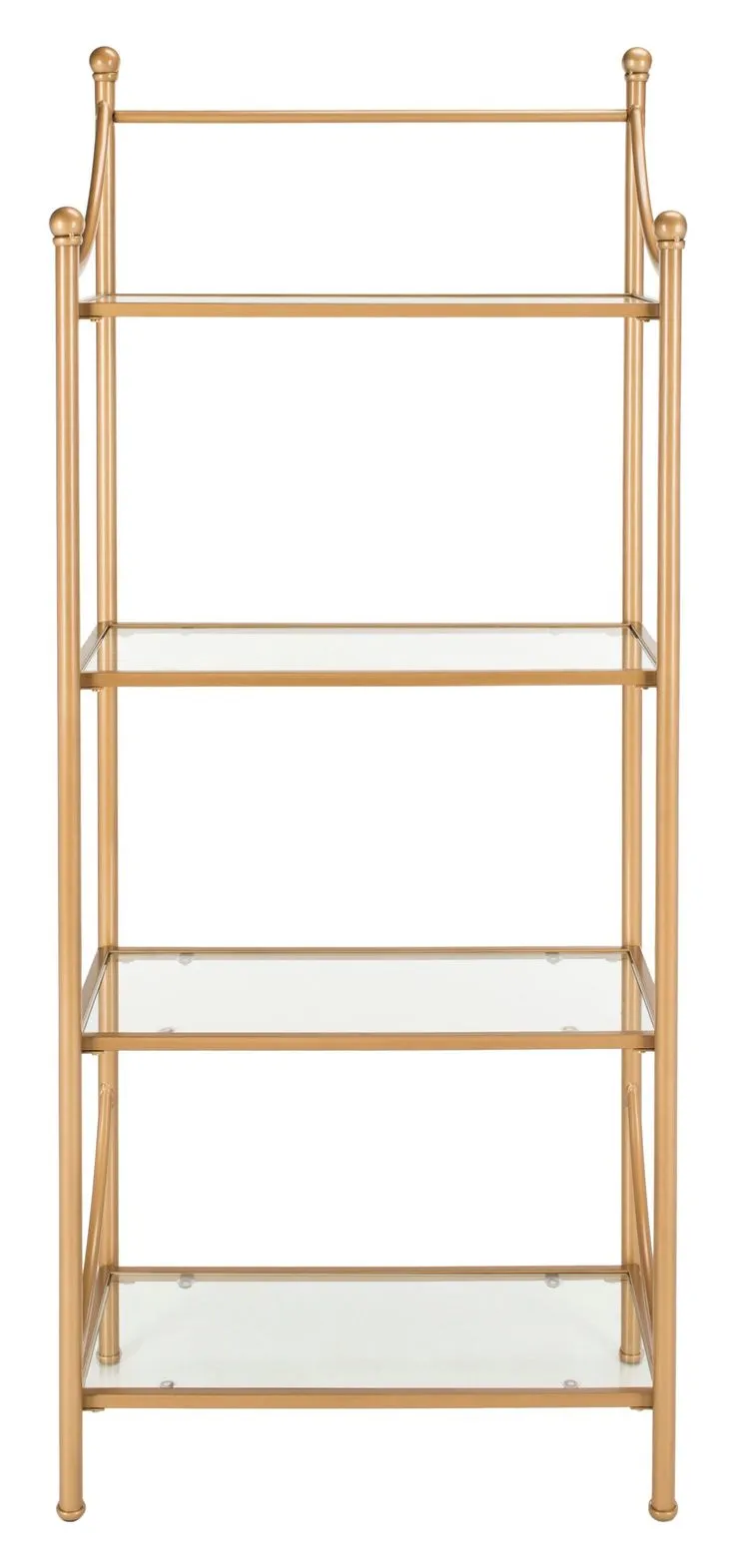 Safavieh Diana Gold Liquid/Tempered Glass Metal Etagere, photo 4 of 5