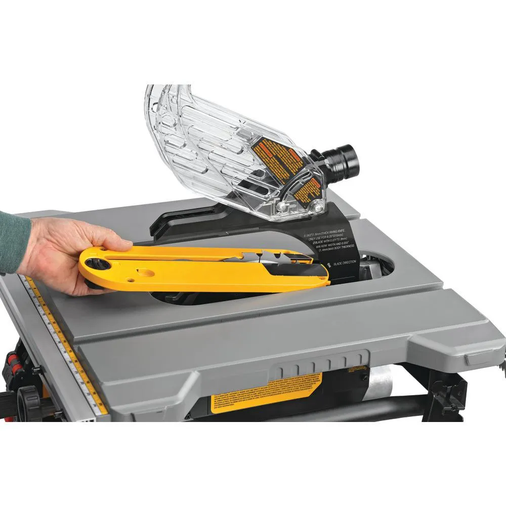 DEWALT 15 Amp Corded 8-1/4 in. Compact Jobsite Tablesaw with Bonus Heavy-Duty Rolling Table Saw Stand, photo 5 of 12