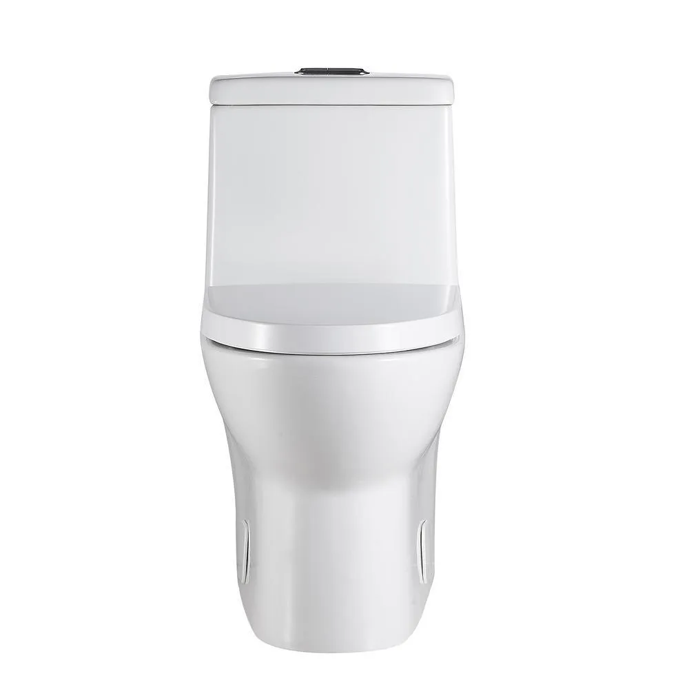 Boyel Living 0.8 GPF/1.28 GPF Dual Square Shape Flush Elongated Toilet Square Only in White, photo 4 of 5
