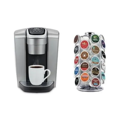 K-Elite Brushed Silver Programmable Single-Serve Coffee Maker