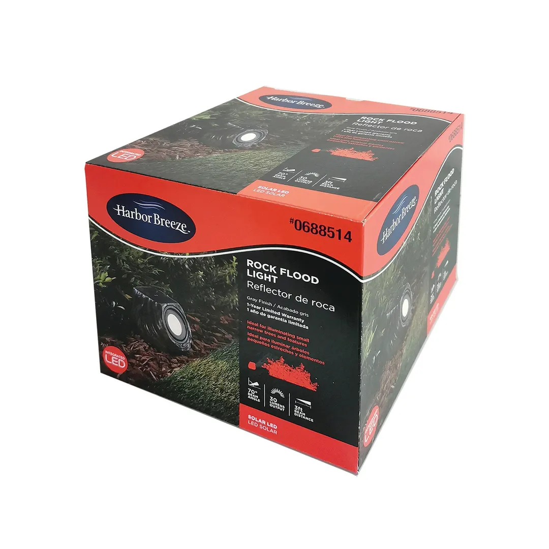 Portfolio 30-Lumen Grey Solar LED Landscape Flood Light, photo 12 of 12