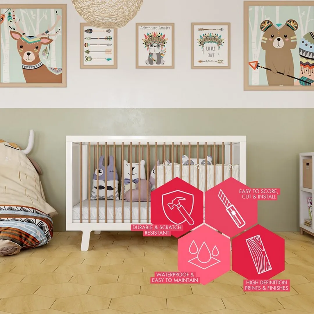 Lucida USA Pine Brown Wood Look 12-mil x 6-in W x 6-in L Waterproof Peel and Stick Vinyl Tile Flooring (21.5-sq ft/ Carton), photo 10 of 11