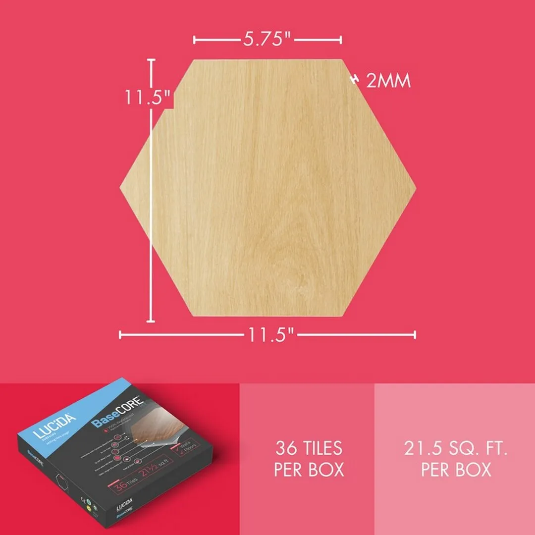 Lucida USA Pine Brown Wood Look 12-mil x 6-in W x 6-in L Waterproof Peel and Stick Vinyl Tile Flooring (21.5-sq ft/ Carton), photo 11 of 11