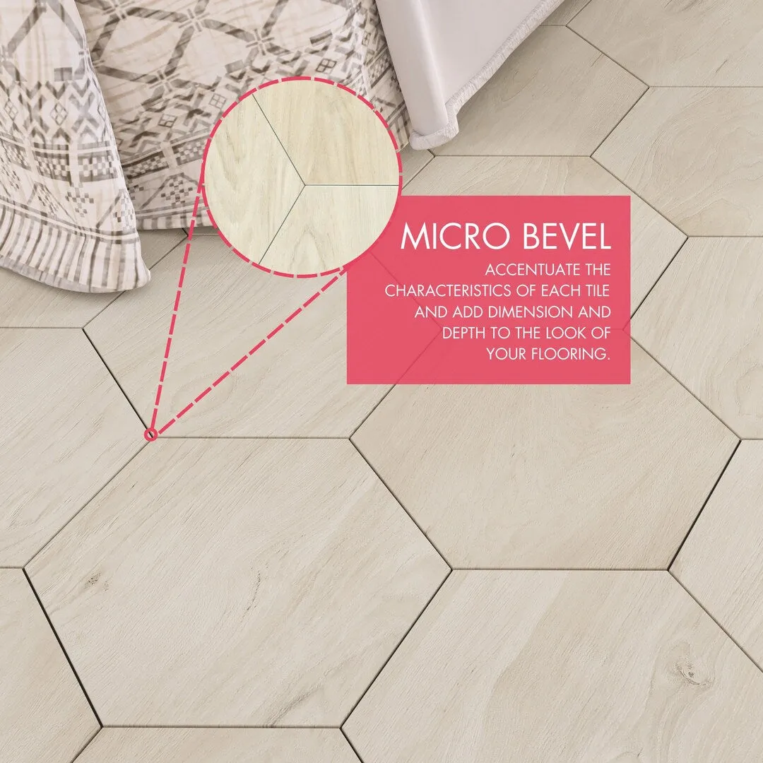 Lucida USA Pistachio Brown Wood Look 12-mil x 6-in W x 6-in L Waterproof Peel and Stick Vinyl Tile Flooring (0.6-sq ft/ Piece), photo 4 of 7