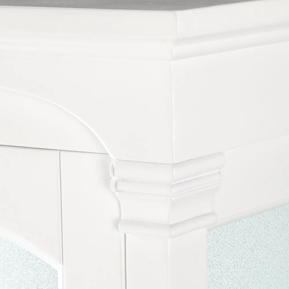 Andover 18 in. W x 65 in. H x 16 in. D Bathroom Linen Storage Cabinet in White, photo 2 of 9