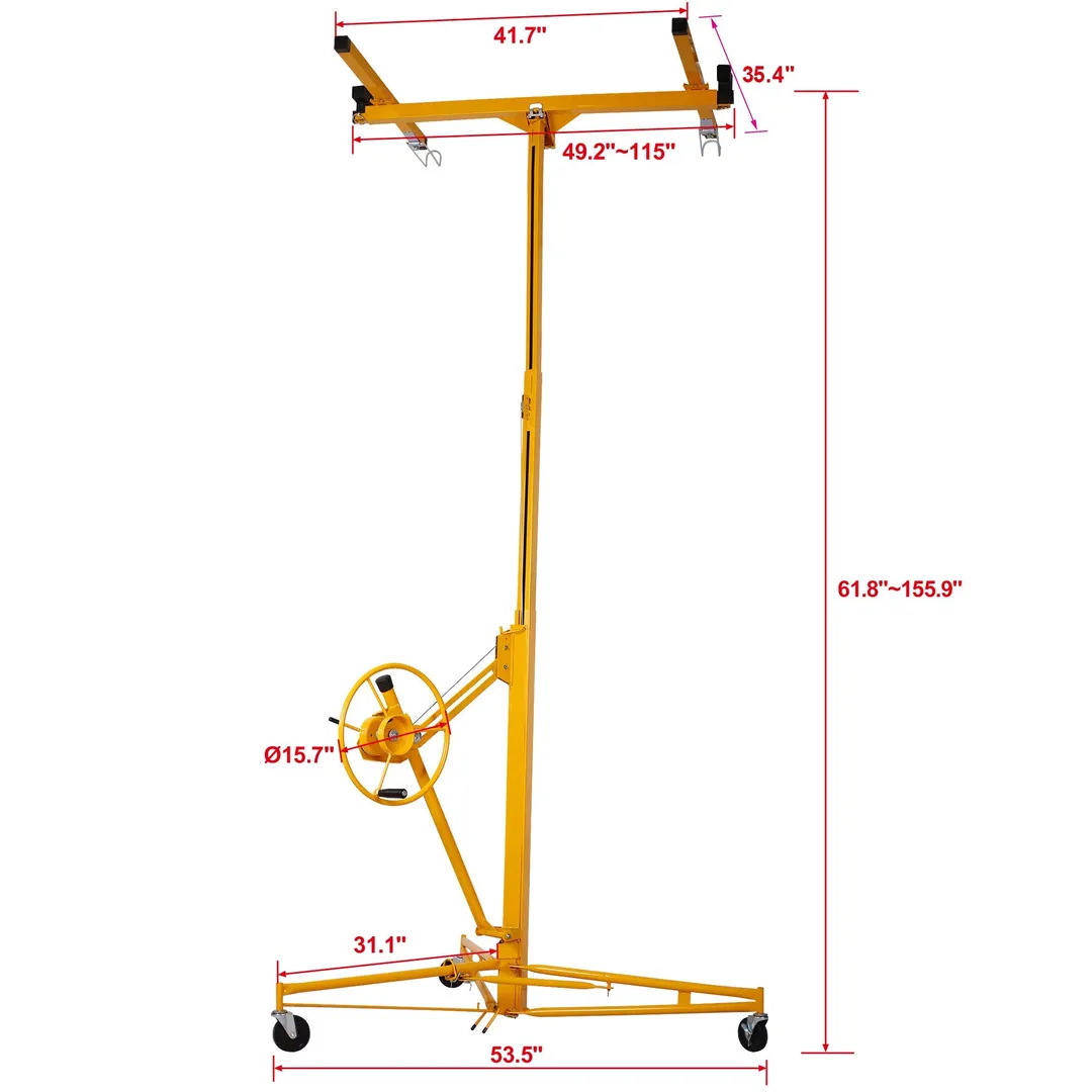 AHIOU HOME 13-ft 13-ft H x 53-in L x 53-in W Carbon/Steel Drywall Lift, photo 11 of 11