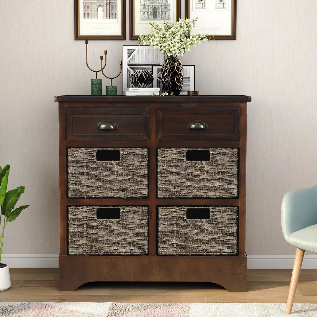GZMR 28-in W x 28-in H Wood Espresso Freestanding Utility Storage Cabinet, photo 2 of 11