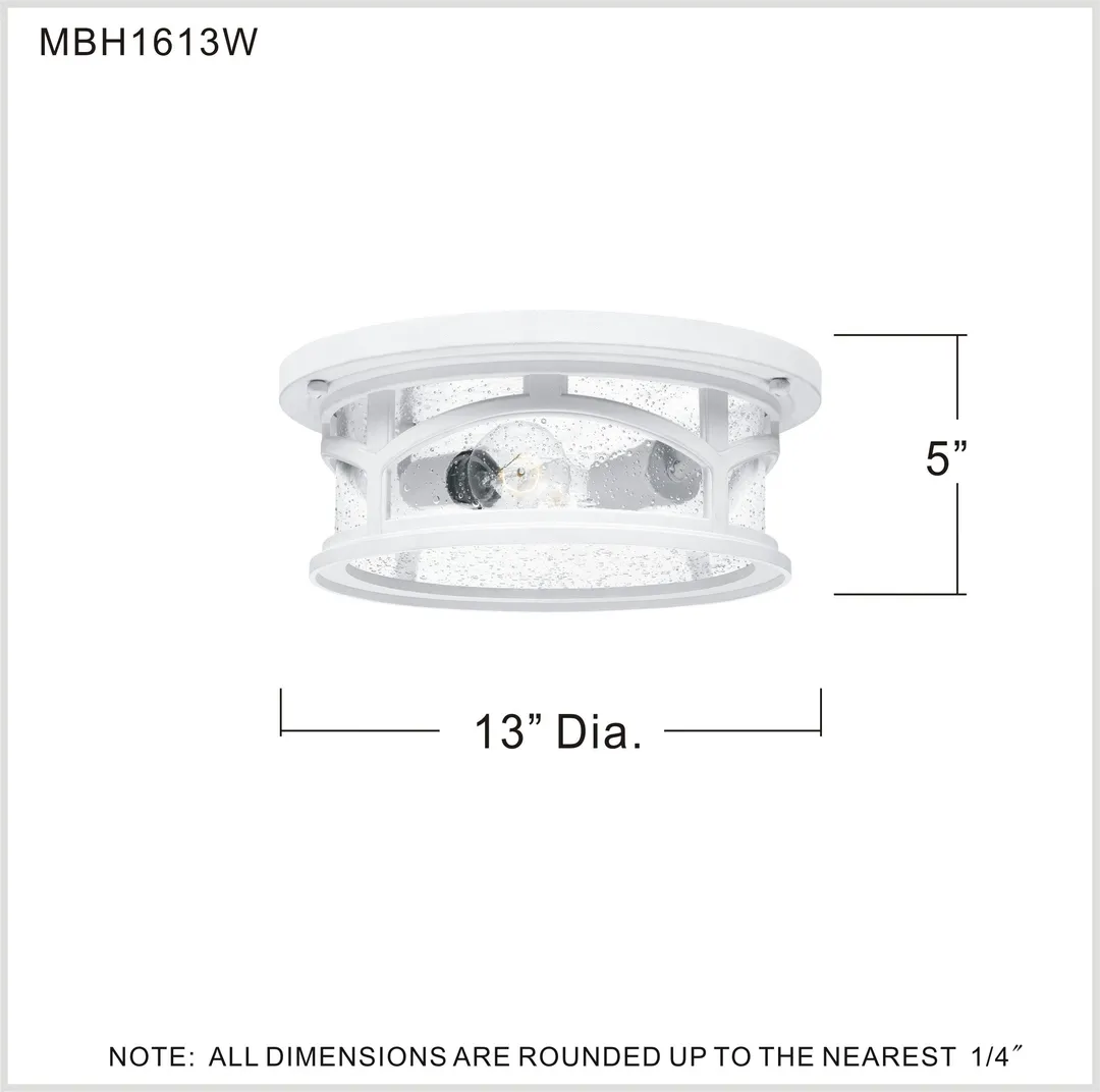 Quoizel Marblehead 10.25-in W Fresco Outdoor Flush Mount Light, photo 7 of 7
