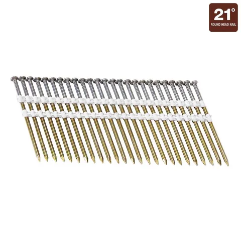 21° 3-1/4 in. Bright Coated Framing Nails, 1,000 Pc.