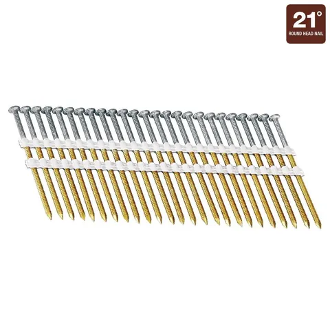 21° 3 in. Galvanized Framing Nails, Ring Shank, 1,000 Pc.