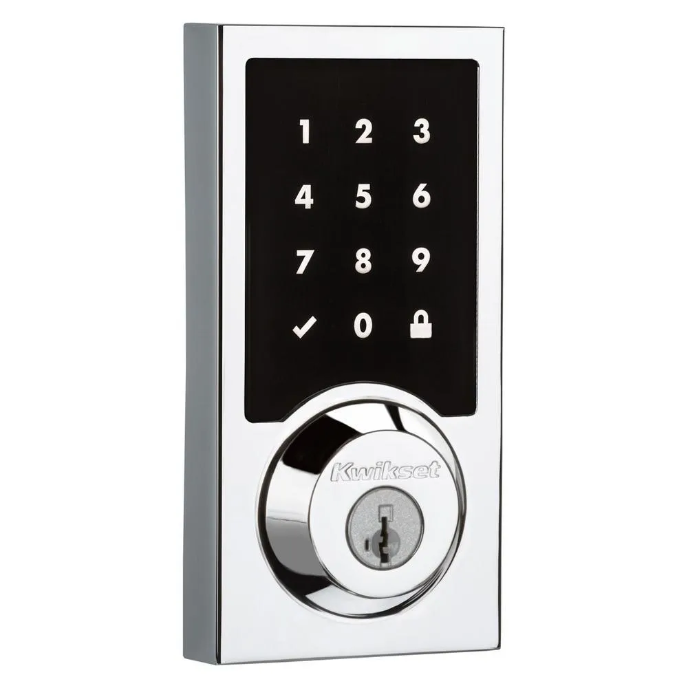 Kwikset Z-Wave SmartCode 916 Touchscreen Contemporary Single Cylinder Satin Nickel Electronic Deadbolt with SmartKey Security, photo 9 of 9