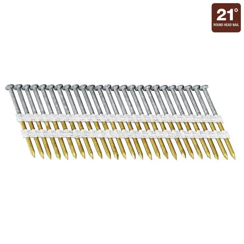 21° 2-3/8 in. Galvanized Framing Nails, Ring Shank, 1,000 Pc.