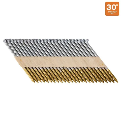 30° 2-3/8 in. Galvanized Framing Nails, Ring Shank, 1,000 Pc.