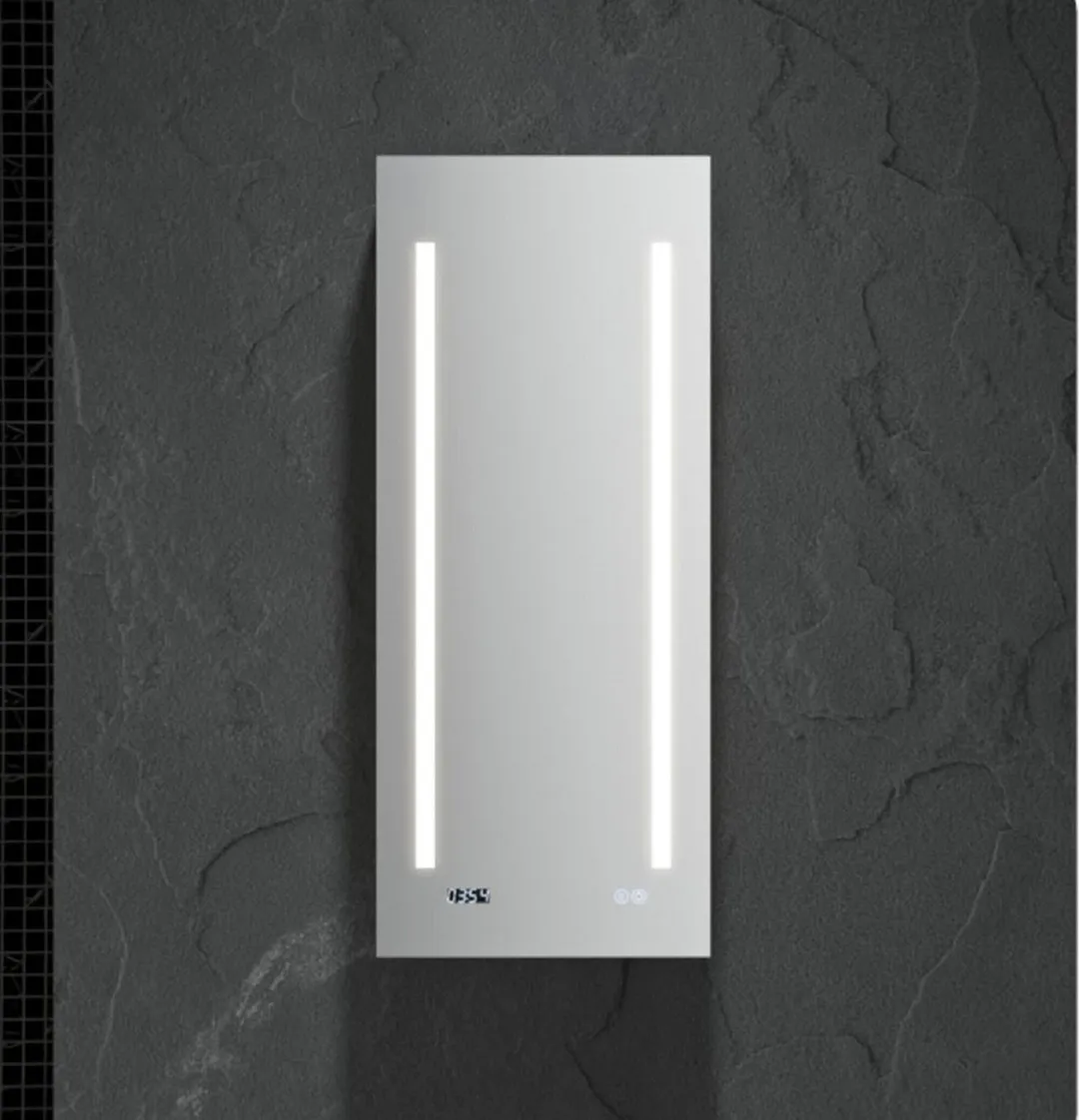 Fresca 15-in x 36-in Lighted LED Fog Free Surface/Recessed Mount LED Mirror Mirrored Soft Close Medicine Cabinet with Outlet, photo 6 of 7
