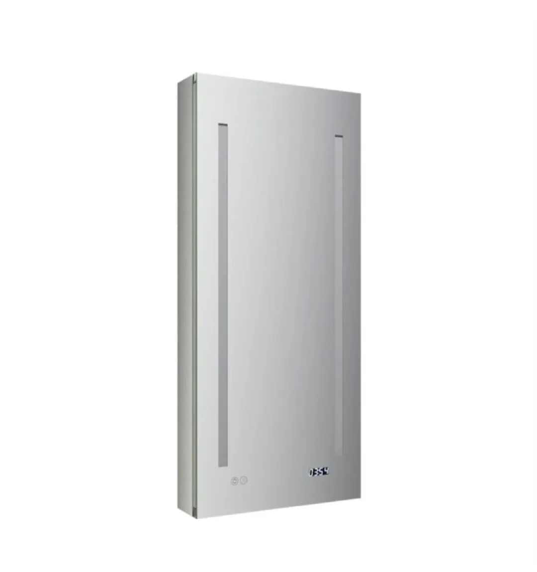 Fresca 15-in x 36-in Lighted LED Fog Free Surface/Recessed Mount LED Mirror Mirrored Soft Close Medicine Cabinet with Outlet, photo 7 of 7