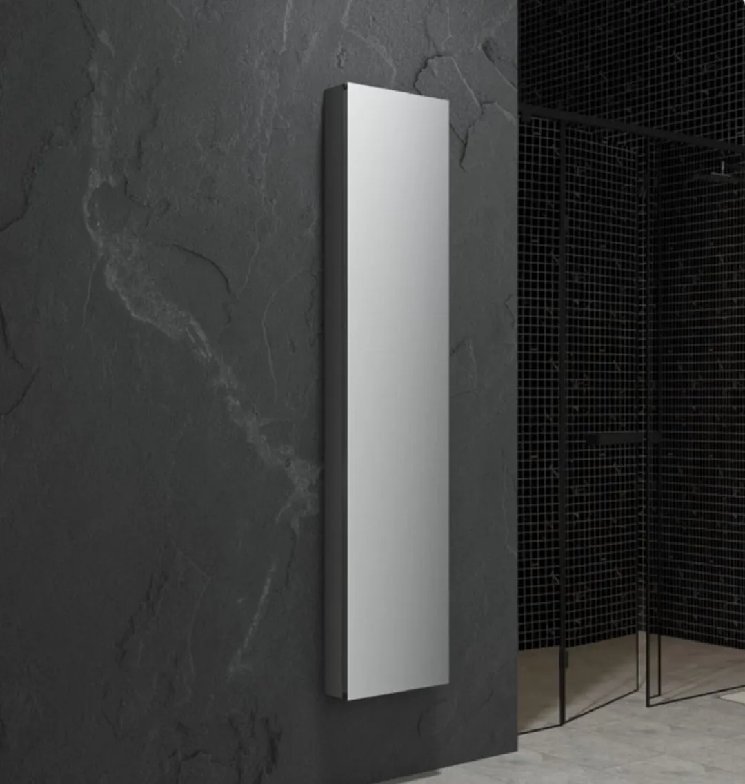 Fresca 15-in x 70-in Fog Free Surface/Recessed Mount Anodized Aluminum Mirrored Soft Close Medicine Cabinet, photo 5 of 6