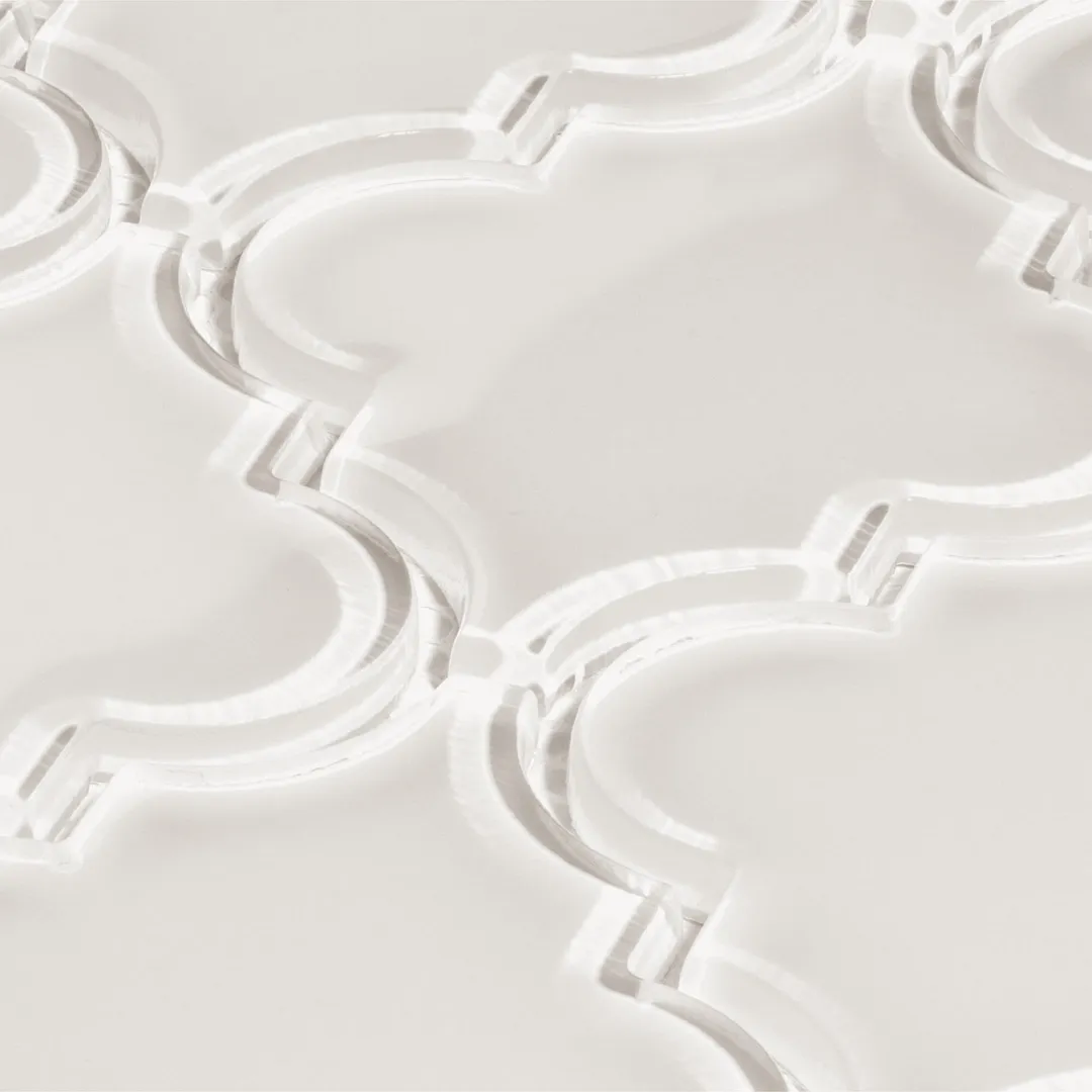 Giorbello Arabesque Mosaic Alabaster 4-in x 4-in Glossy Glass Wall Tile (7.89-sq. ft/ Carton), photo 2 of 7
