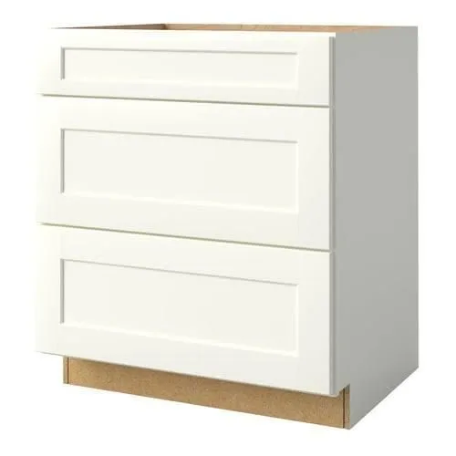 allen + roth Aveley 30-in W x 34.5-in H x 24-in D Linen Maple Drawer Base Semi-Custom Cabinet, photo 6 of 6