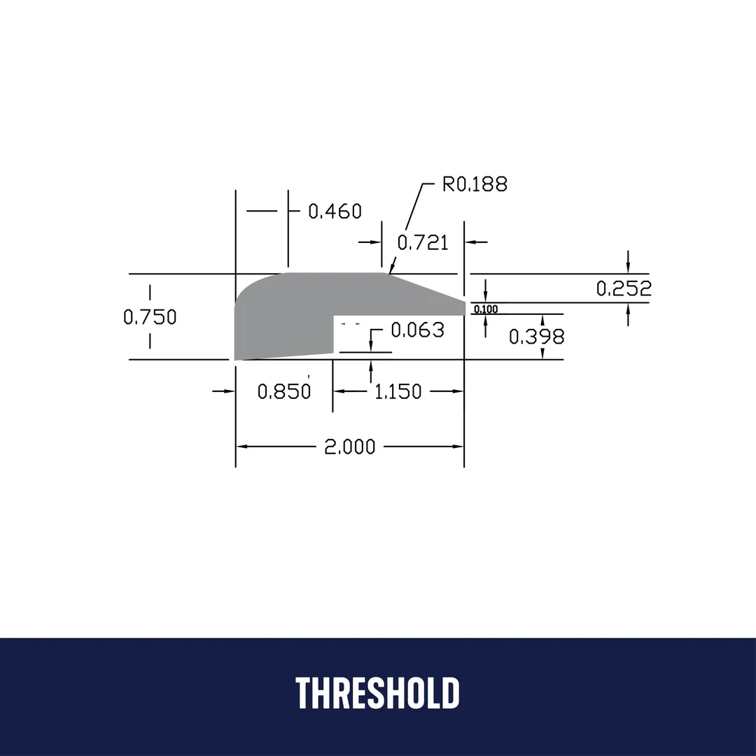 Bruce Nature of Wood Medium Gray 2-in T x 2-in W x 78-in L Solid Wood Threshold, photo 5 of 5