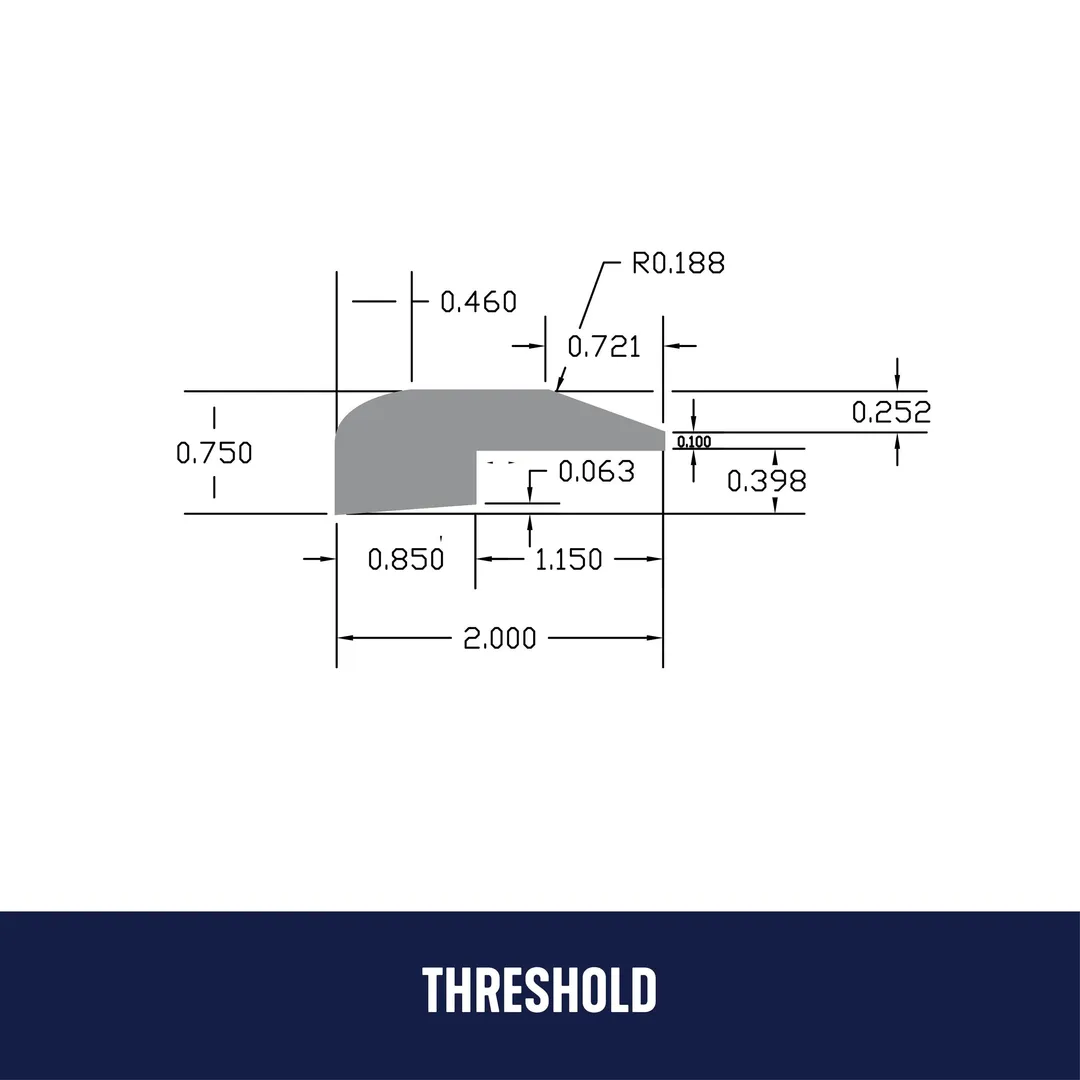 Bruce Natural 0.625-in T x 2-in W x 78-in L Solid Wood Threshold, photo 5 of 5