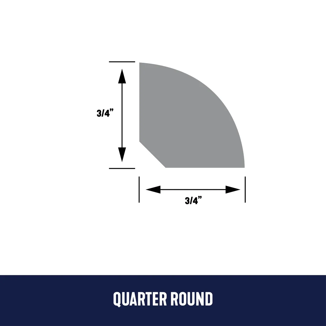 Bruce Medium Brown 0.75-in T x 0.75-in W x 78-in L Solid Wood Quarter Round, photo 5 of 5