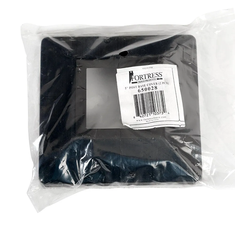 Fortress Building Products Versai 1.5-in Gloss Black Metal Post Support For Metal Fence 2-Pack, photo 4 of 4