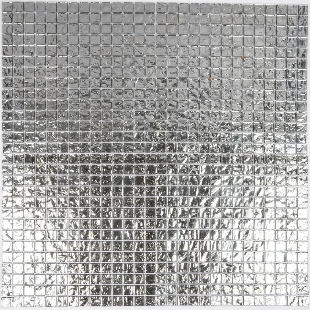 Apollo Tile (Sample) Elaina Silver 12-in x 12-in Polished Glass Uniform Squares Patterned Floor and Wall Tile, photo 5 of 9