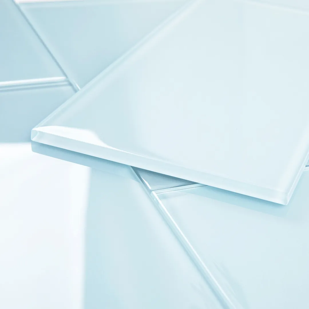 Giorbello Classic Premium Morning Sky Blue 6-in x 12-in Glossy Glass Subway Wall Tile (5-sq. ft/ Carton), photo 6 of 7