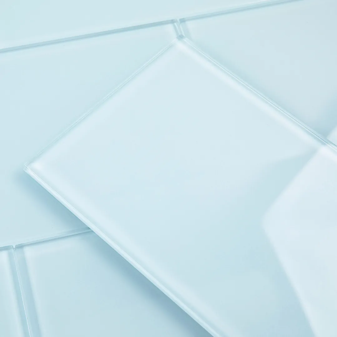 Giorbello Classic Premium Morning Sky Blue 6-in x 12-in Glossy Glass Subway Wall Tile (5-sq. ft/ Carton), photo 2 of 7