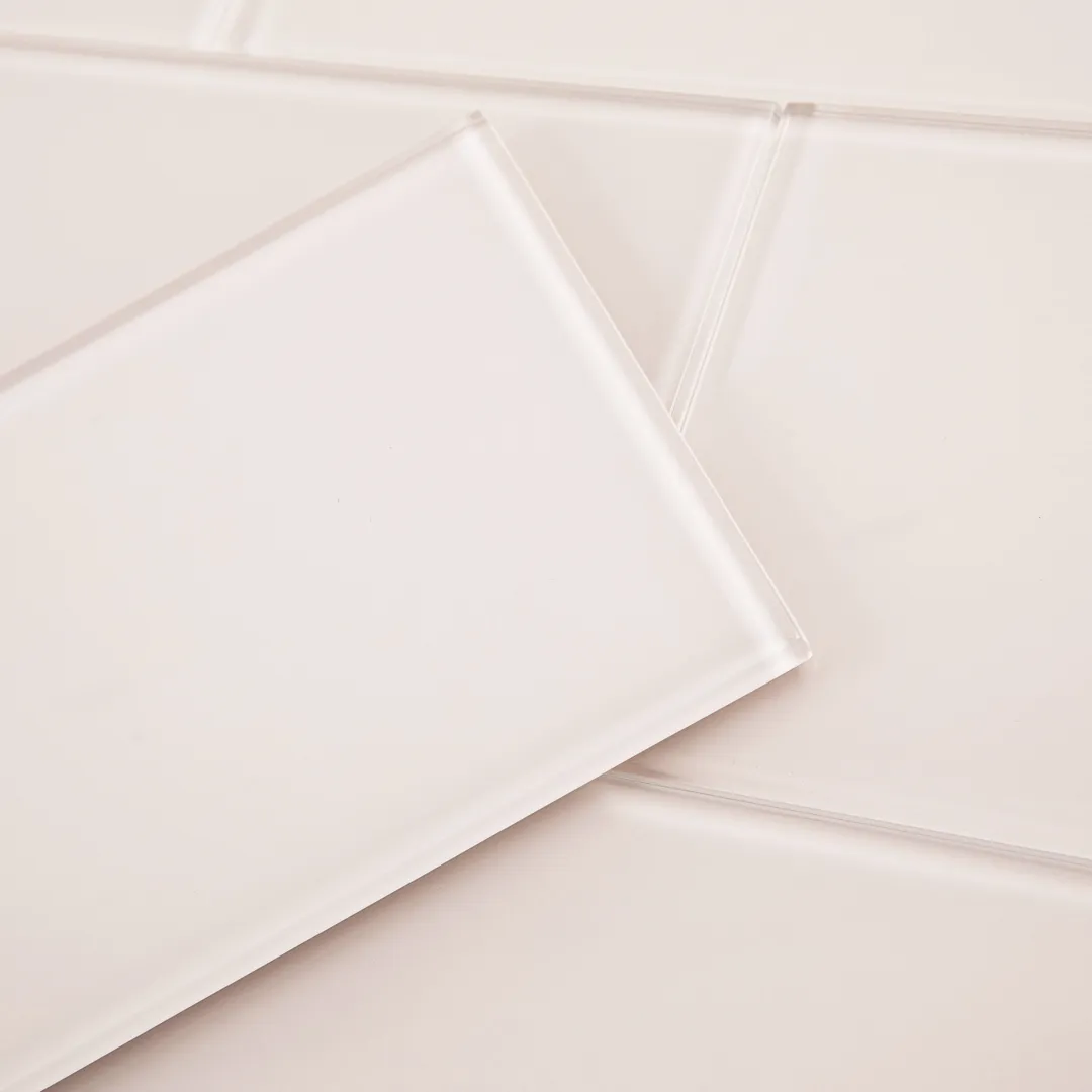 Giorbello (Sample) 6x12 glass subway tiles Rose Pale Pink 6-in x 12-in Glossy Glass Brick Subway Wall Tile, photo 4 of 5